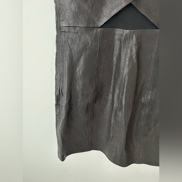 All Saints Turi lamb Leather Dress Black Size - Picture 15 of 15